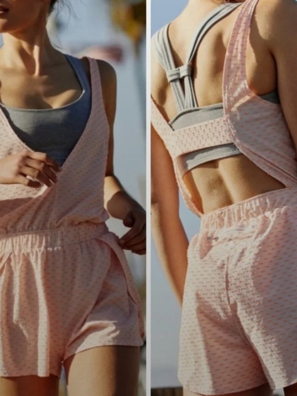 Free People Movement Jog It Off Sleeveless Romper